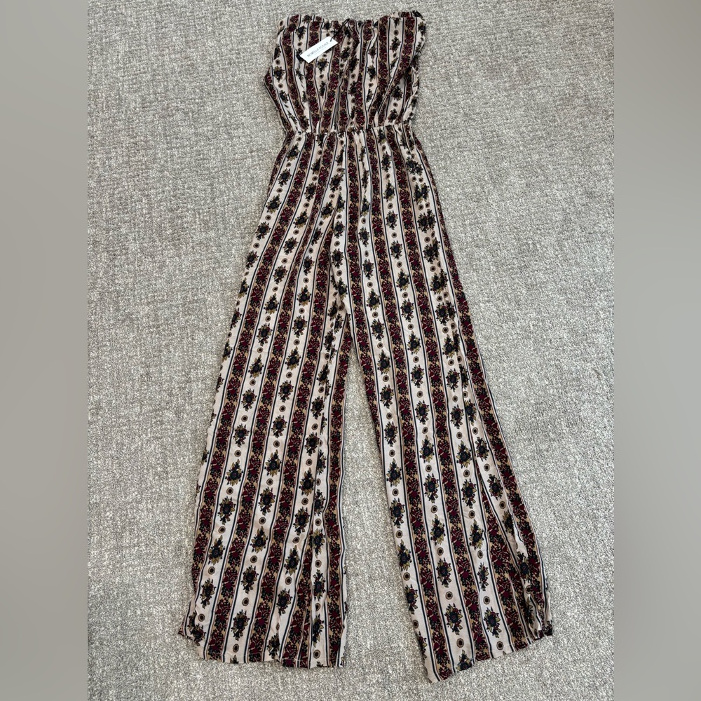 Novella Royale Floral and Stripe Jumpsuit